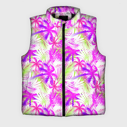 Мужской жилет Palm tree pink / 3D-Черный – фото 1