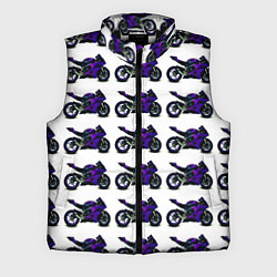 Мужской жилет Motorcycle purple gloss