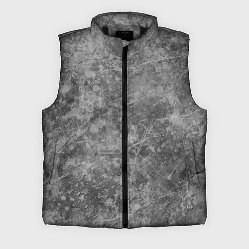 Мужской жилет Абстракция - grey polished chip / 3D-Черный – фото 1
