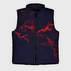 Мужской жилет Lightning red glow, цвет: 3D-черный