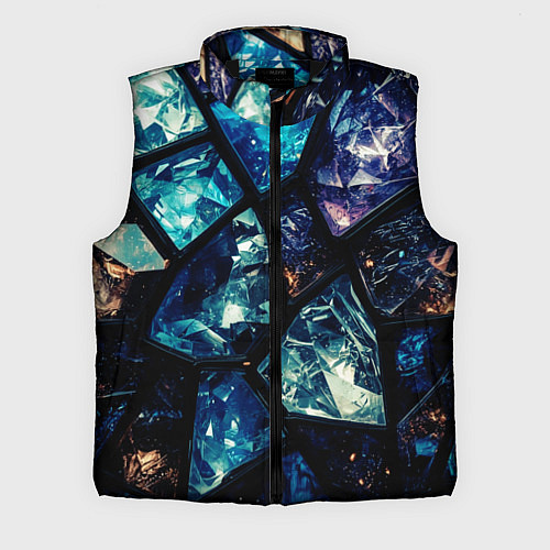 Мужской жилет Текстура драгоценных камней / 3D-Черный – фото 1