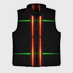 Мужской жилет Neon green black red line, цвет: 3D-черный