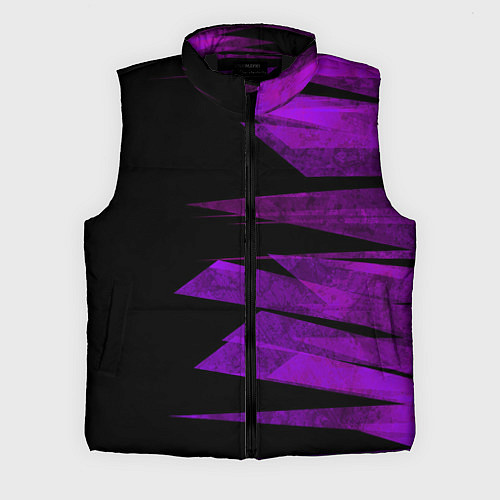 Мужской жилет Color purple black stripes / 3D-Черный – фото 1