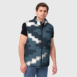 Мужской жилет Пиксельная текстура камуфляж, цвет: 3D-черный — фото 2