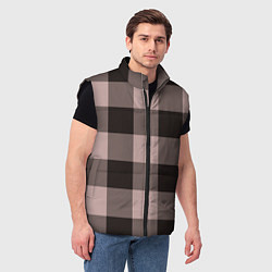 Мужской жилет Темная пыльная роза паттерн, цвет: 3D-черный — фото 2