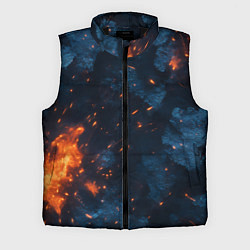 Мужской жилет Синий камуфляж с искрами, цвет: 3D-черный
