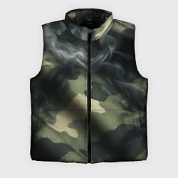 Мужской жилет Камуфляжная ткань с дымом, цвет: 3D-черный