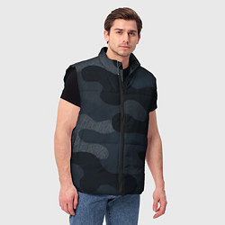 Мужской жилет Текстурный камуфляж на ткани, цвет: 3D-черный — фото 2