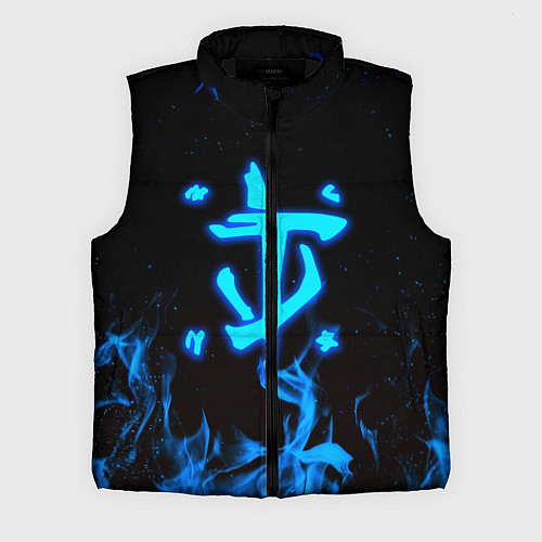 Мужской жилет Дум огонь лого / 3D-Черный – фото 1