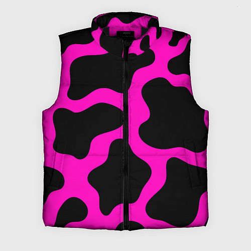 Мужской жилет Розовая коровья расцветка / 3D-Черный – фото 1