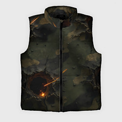 Мужской жилет Огненные следы от пуль на камуфляже