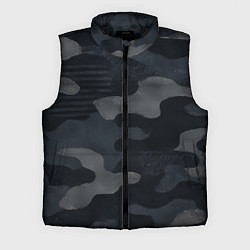 Мужской жилет Текстура - камуфляжная синяя ткань