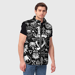 Мужской жилет Doom логотипы ведьмак, цвет: 3D-черный — фото 2