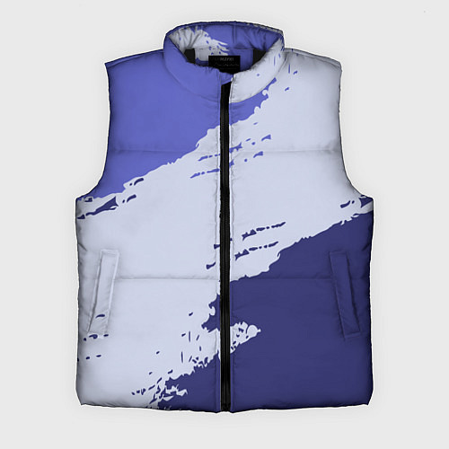 Мужской жилет Сине-голубые неравномерные полосы / 3D-Черный – фото 1