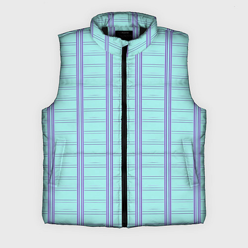 Мужской жилет Color light blue cage / 3D-Черный – фото 1