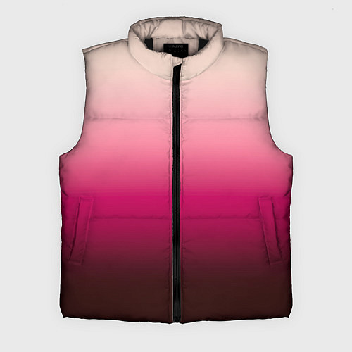 Мужской жилет Градиент transcendent pink омбре / 3D-Черный – фото 1