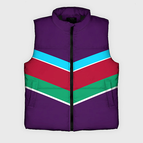 Мужской жилет Фиолетовый с полосами / 3D-Черный – фото 1