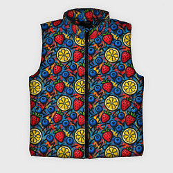 Мужской жилет Ягоды и фрукты паттерн