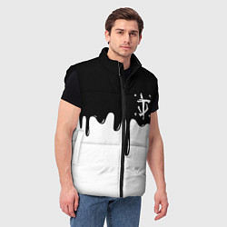 Мужской жилет Doom logo жидкие краски, цвет: 3D-черный — фото 2
