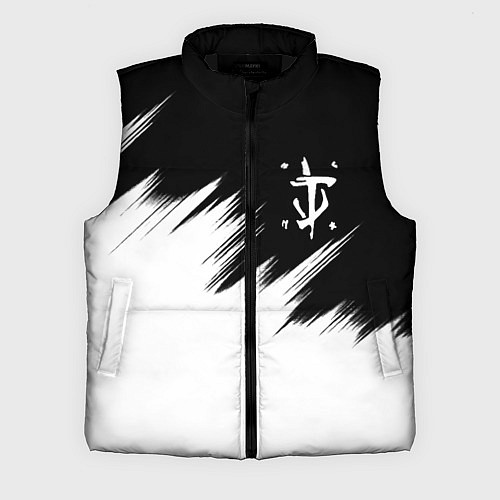 Мужской жилет Doom краски черно белый / 3D-Черный – фото 1