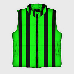 Мужской жилет Color black and green stripes