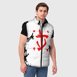 Мужской жилет Doom лого камуфляж текстура, цвет: 3D-черный — фото 2