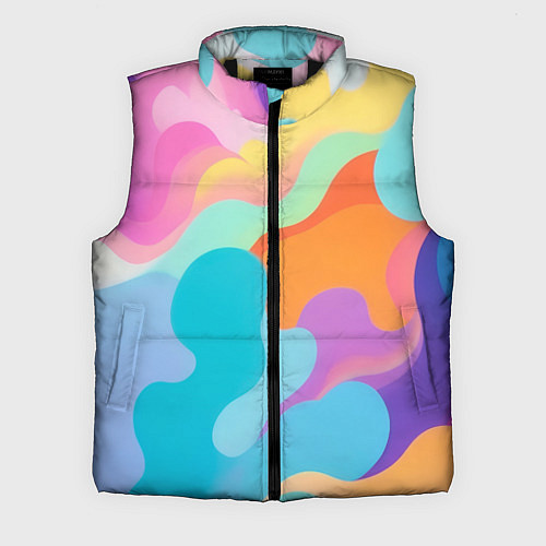 Мужской жилет Разноцветные красивые облака / 3D-Черный – фото 1