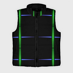 Мужской жилет Color black green purple stripes