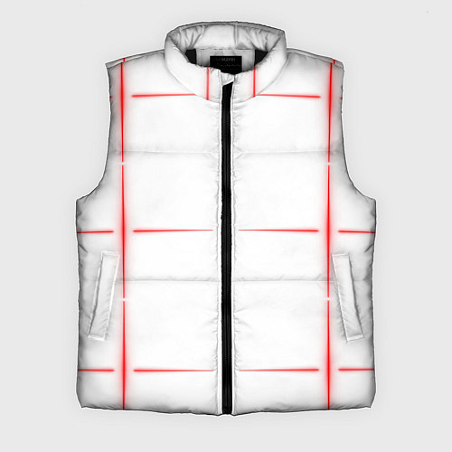 Мужской жилет Color white red stripes / 3D-Черный – фото 1