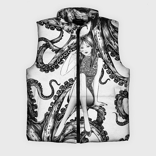 Мужской жилет Junji Ito Death Stranding Tomie and octopus patter / 3D-Черный – фото 1