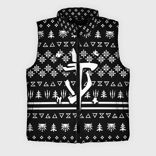 Мужской жилет Doom x witcher pattern / 3D-Черный – фото 1