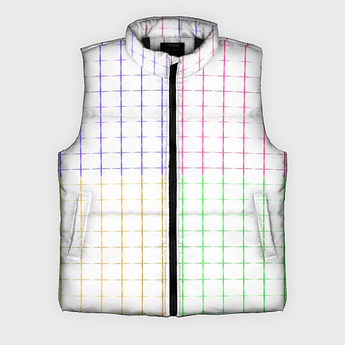 Мужской жилет Color white multicolored stripes / 3D-Черный – фото 1