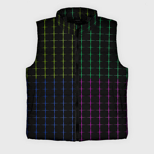 Мужской жилет Color black multicolored stripes / 3D-Черный – фото 1