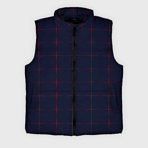 Мужской жилет Color dark blue red crosses / 3D-Черный – фото 1