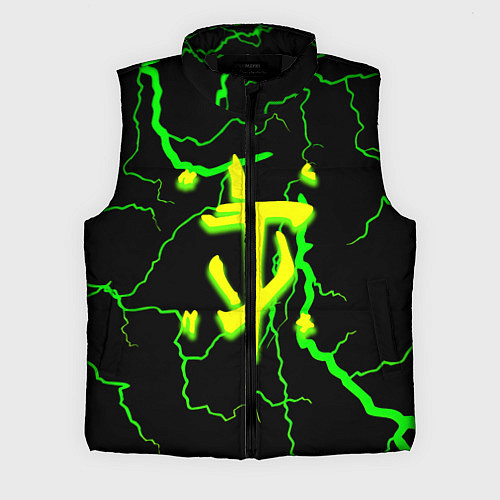 Мужской жилет Doom кислотный шторм молнии / 3D-Черный – фото 1