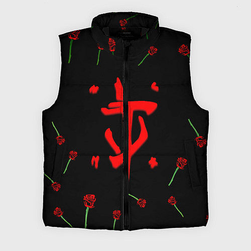 Мужской жилет Doom rose pattern / 3D-Черный – фото 1