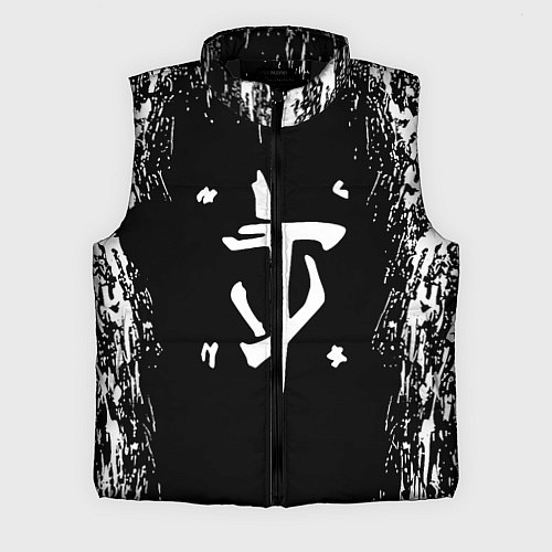 Мужской жилет Doom краска белая текстура / 3D-Черный – фото 1