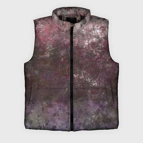 Мужской жилет Абстракция - brown-violet scales / 3D-Черный – фото 1