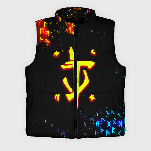 Мужской жилет Doom огненные символы / 3D-Черный – фото 1