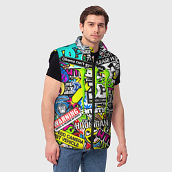 Мужской жилет Monster energy logo brend, цвет: 3D-черный — фото 2