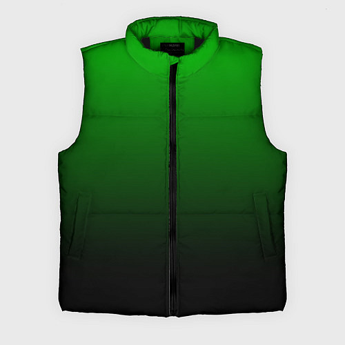 Мужской жилет Green gradient / 3D-Черный – фото 1