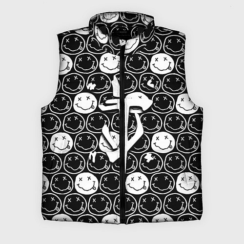 Мужской жилет Doom x nirvana pattern / 3D-Черный – фото 1