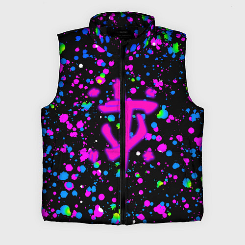 Мужской жилет Doom цветные краски / 3D-Черный – фото 1