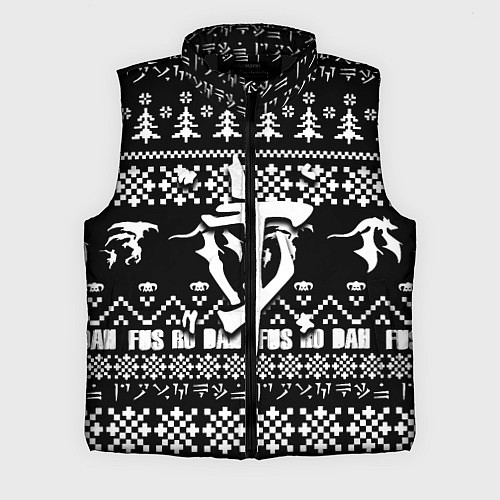 Мужской жилет Doom x elders scrolls pattern / 3D-Черный – фото 1