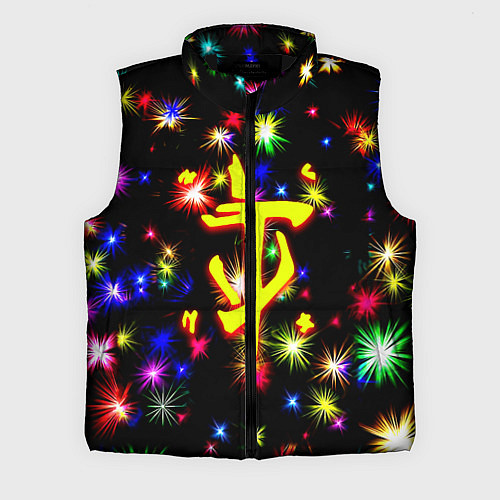 Мужской жилет Doom новогодние искры / 3D-Черный – фото 1