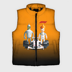 Мужской жилет Механик Бендер и пилот формулы 1 Фрай, цвет: 3D-черный