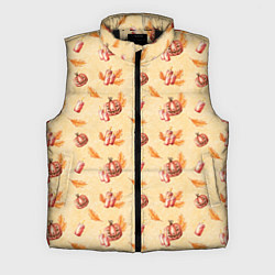 Мужской жилет Хеллоуин с тыквой и листьями