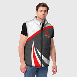 Мужской жилет Mitsubishi - красный и серый, цвет: 3D-черный — фото 2