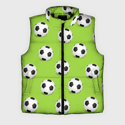 Мужской жилет Футбольные мячи на зеленом