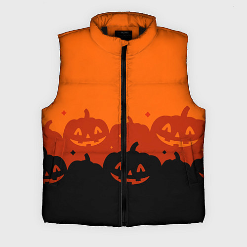 Мужской жилет Хэллоуин счастливые тыквы / 3D-Черный – фото 1